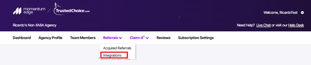 AgencyZoom integration with Momentum Edge