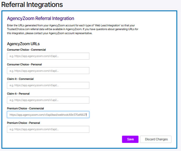 AgencyZoom integration with Momentum Edge