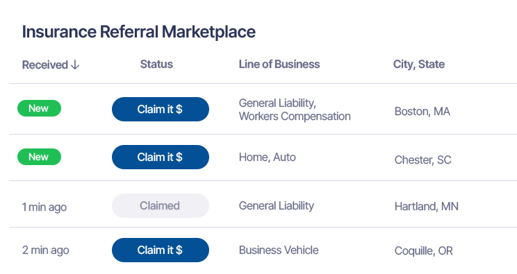 animated-marketplace-looping live insurance referral feed